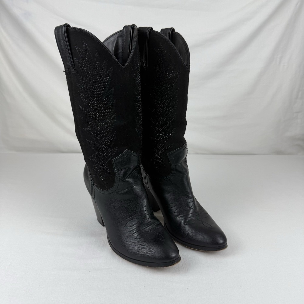Miranda Lambert Womens 6.5 Cowboy Boots Black‎ Bling Heel Western Rodeo